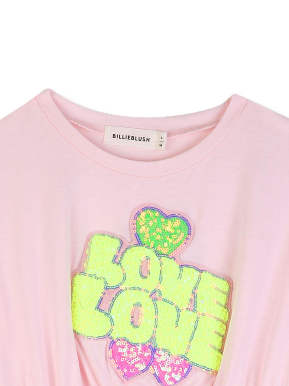 Abito per bambina Billieblush rosa con arricciatura in vita - Rubino Kids