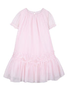 Abito per bambina Billieblush rosa con paillettes e ruches - Rubino Kids