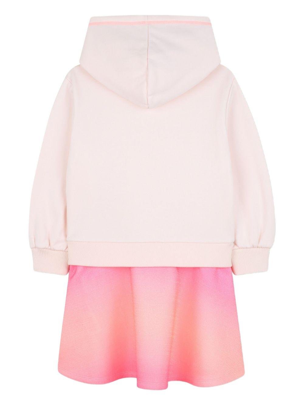 Abito per bambina Billieblush rosa con stampa "You & Me" - Rubino Kids
