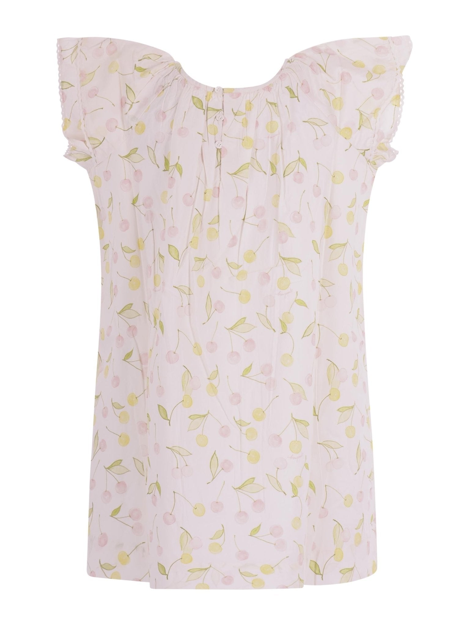 Abito per bambina Bonpoint bianco con stampa ciliegie all - over - Rubino Kids