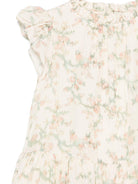Abito per bambina Bonpoint bianco con stampa floreale all - over - Rubino Kids