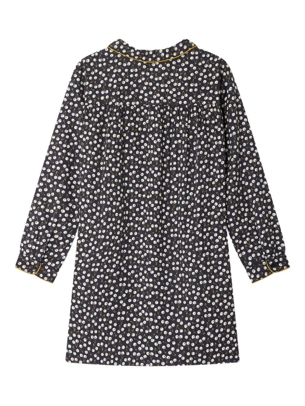 Abito per bambina Bonpoint Dorothee nero con stampa ciliegie - Rubino Kids