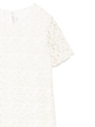 Abito per bambina Bonpoint Emanuela bianco con ricamo a fiori - Rubino Kids