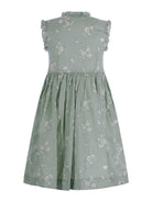 Abito per bambina Bonpoint verde con corpetto arricciato - Rubino Kids