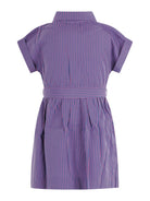 Abito per bambina Bonpoint viola con motivo a righe - Rubino Kids