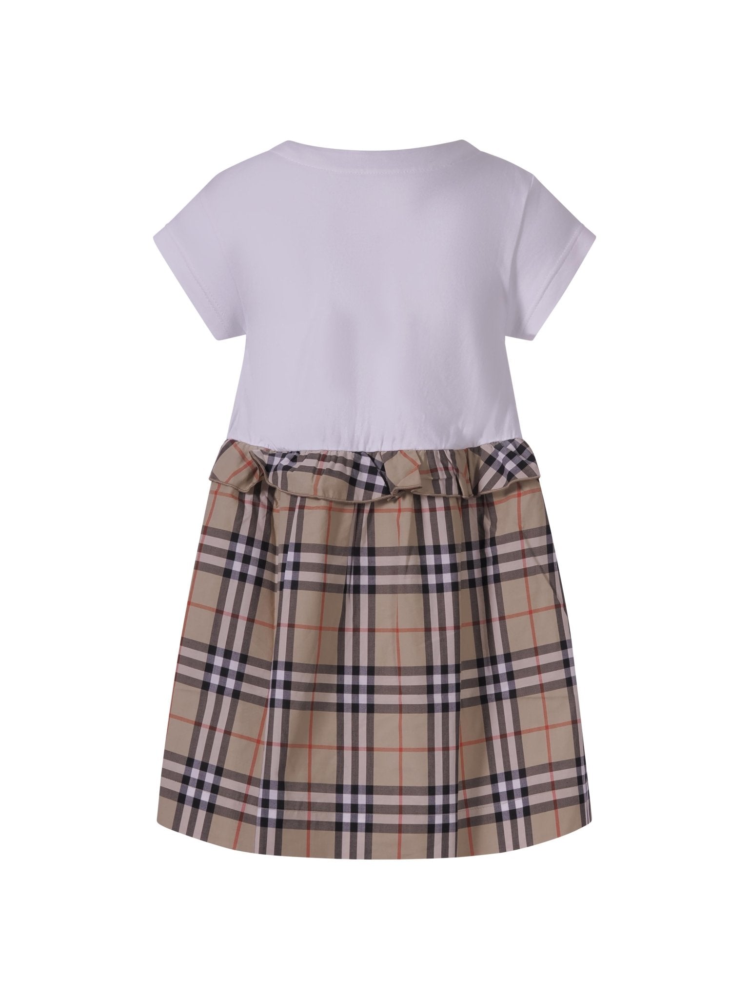 Abito per bambina Burberry Kids multicolore con caratteristico motivo Vintage Check - Rubino Kids