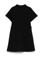 Abito per bambina Burberry Kids nero stile polo con cintura in vita - Rubino Kids