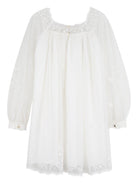 Abito per bambina Chloé Kids bianco in pizzo a fiori - Rubino Kids