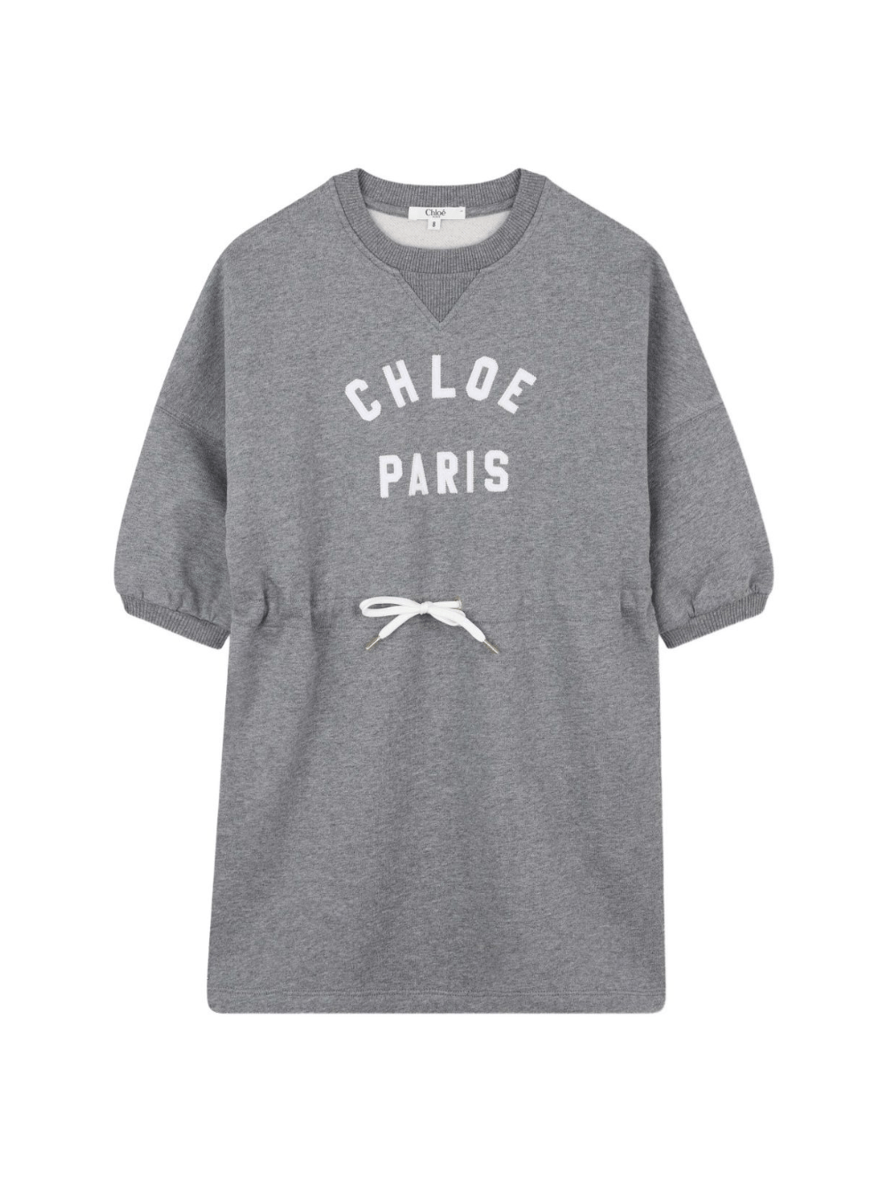Abito per bambina Chloé Kids grigio con logo sul davanti - Rubino Kids