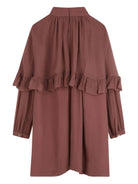 Abito per bambina Chloé Kids rosa con dettaglio ruches - Rubino Kids