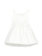 Abito per bambina Colorichiari bianco con applicazione a fiori - Rubino Kids