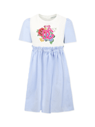 Abito per bambina Dolce & Gabbana Kids azzurro con inserti - Rubino Kids