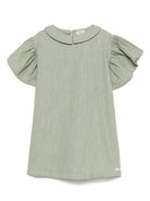 Abito per bambina Donsje Capucine verde con dettagli con ruches - Rubino Kids