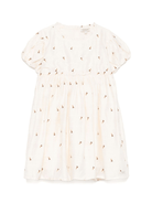 Abito per bambina Donsje Clarize beige con rifiniture con ruches - Rubino Kids