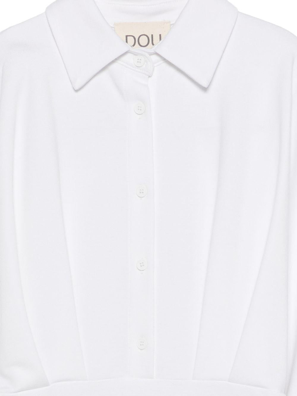 Abito per bambina Douuod Kids bianco con colletto classico - Rubino Kids