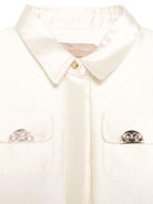 Abito per bambina Elie Saab bianco con colletto classico - Rubino Kids