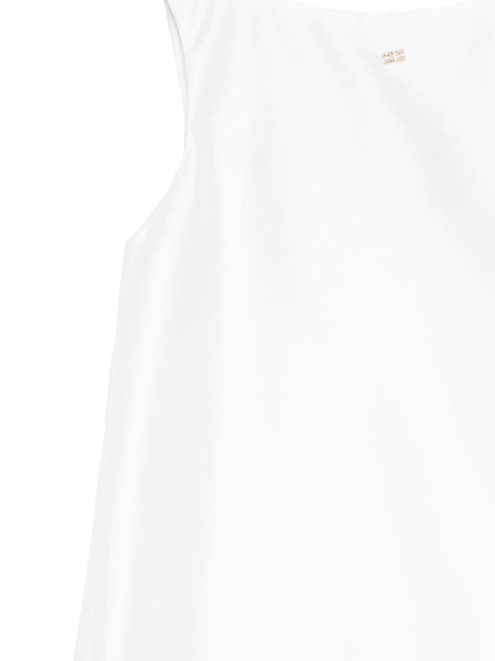 Abito per bambina Elisabetta Franchi La Mia Bambina bianco con dettaglio con fiocco - Rubino Kids