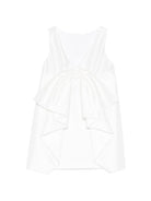 Abito per bambina Elisabetta Franchi La Mia Bambina bianco con dettaglio con fiocco - Rubino Kids