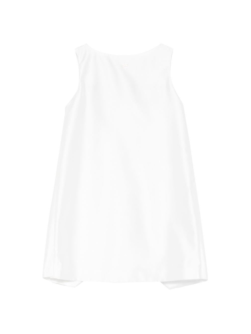 Abito per bambina Elisabetta Franchi La Mia Bambina bianco con dettaglio con fiocco - Rubino Kids