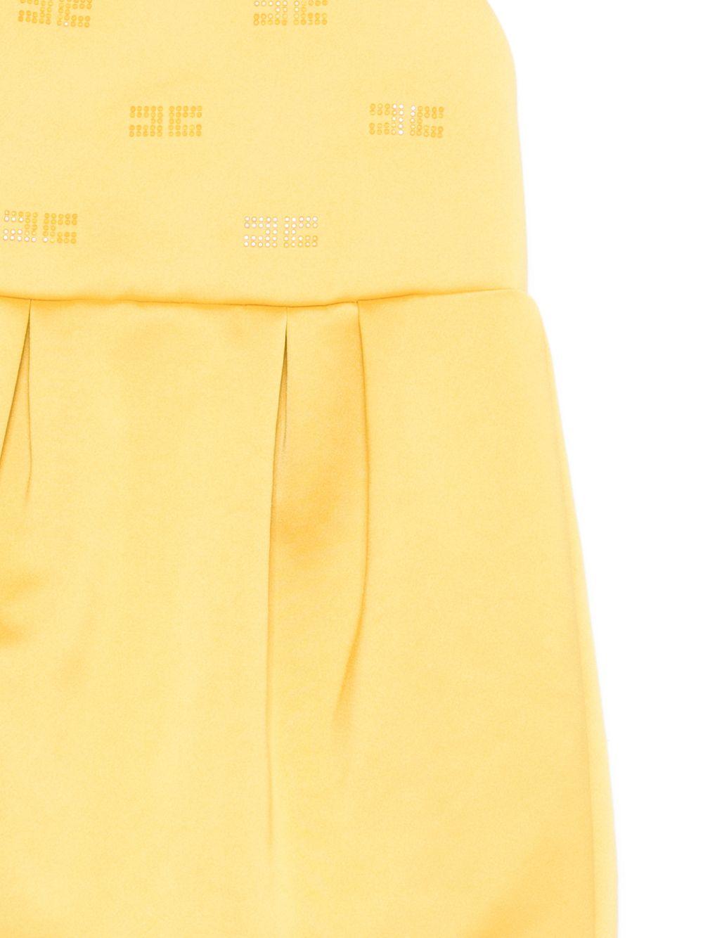 Abito per bambina Elisabetta Franchi La Mia Bambina giallo con decorazione logo - Rubino Kids