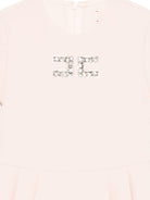 Abito per bambina Elisabetta Franchi La Mia Bambina rosa con logo sul davanti - Rubino Kids