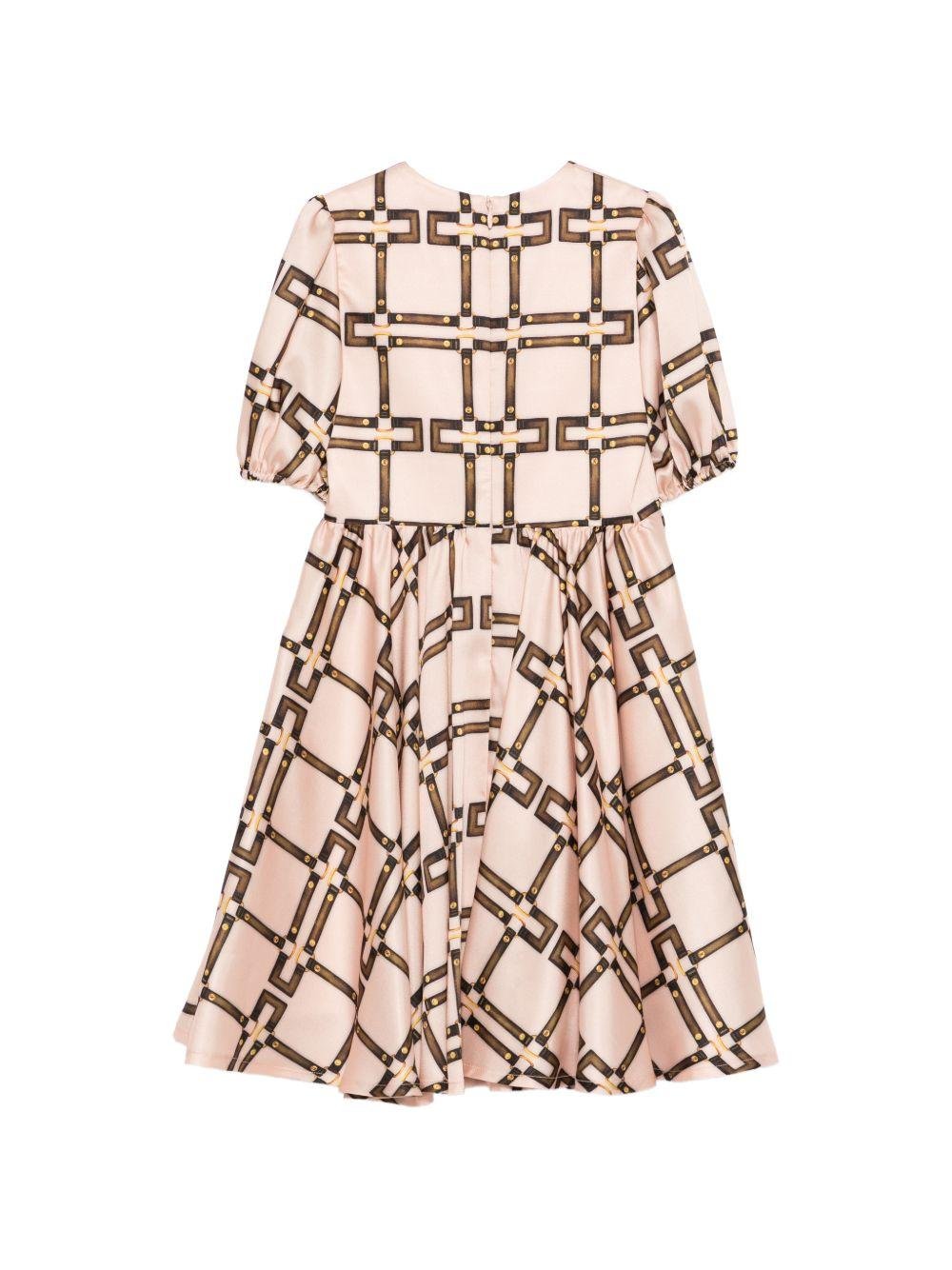 Abito per bambina Elisabetta Franchi La Mia Bambina rosa con stampa grafica - Rubino Kids