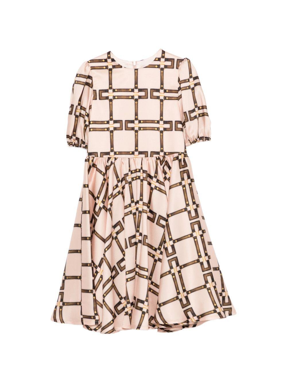 Abito per bambina Elisabetta Franchi La Mia Bambina rosa con stampa grafica - Rubino Kids