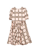 Abito per bambina Elisabetta Franchi La Mia Bambina rosa con stampa grafica - Rubino Kids