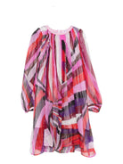 Abito per bambina Emilio Pucci Junior rosa con stampa astratta - Rubino Kids