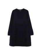 Abito per bambina Emporio Armani Kids blu con scollo tondo - Rubino Kids