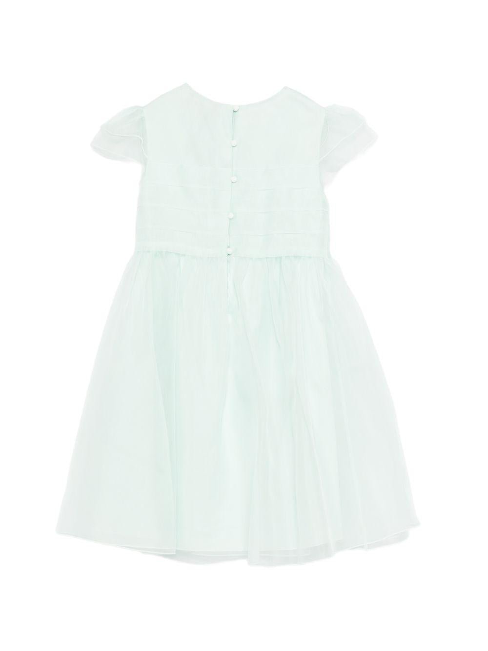 Abito per bambina Emporio Armani Kids verde con ruches - Rubino Kids
