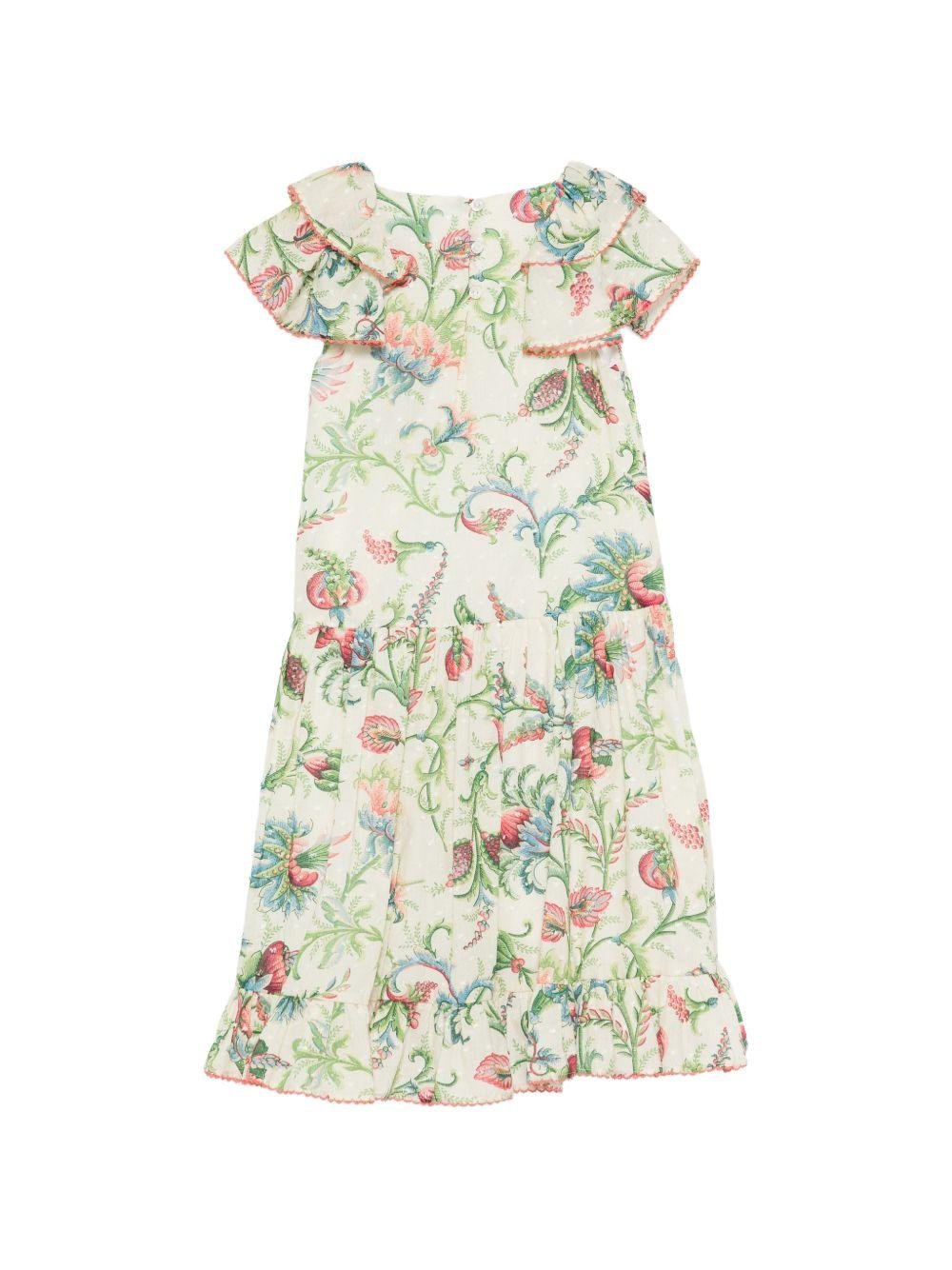 Abito per bambina Etro Kids beige con stampa floreale - Rubino Kids