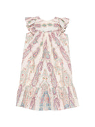 Abito per bambina Etro Kids beige con stampa paisley - Rubino Kids