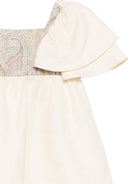 Abito per bambina Etro Kids bianco con stampa paisley - Rubino Kids