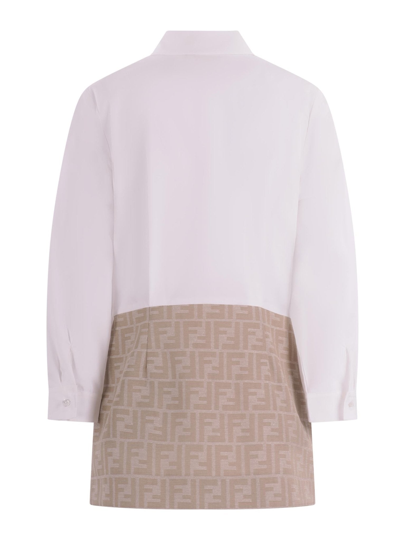 Abito per bambina Fendi Kids multicolore con gonna in tessuto jacquard - Rubino Kids