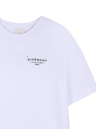 Abito per bambina Givenchy Kids bianco con stampa logo sul davanti - Rubino Kids