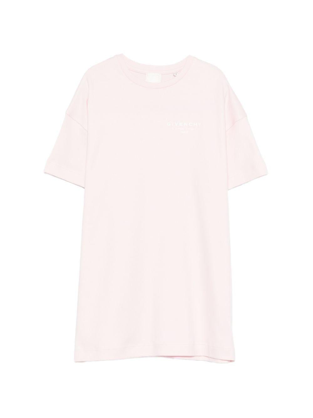 Abito per bambina Givenchy Kids rosa con logo sul davanti - Rubino Kids