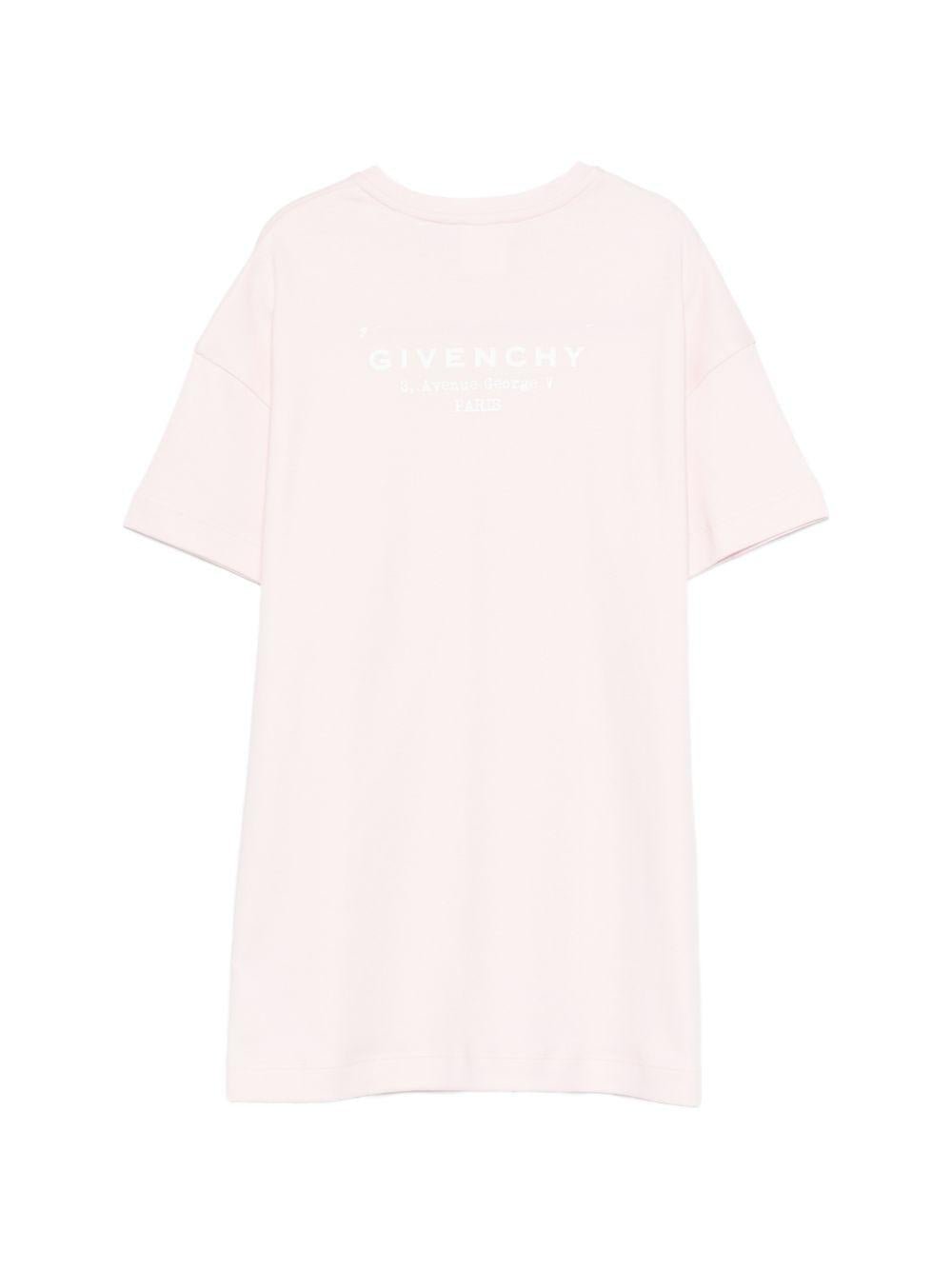Abito per bambina Givenchy Kids rosa con logo sul davanti - Rubino Kids