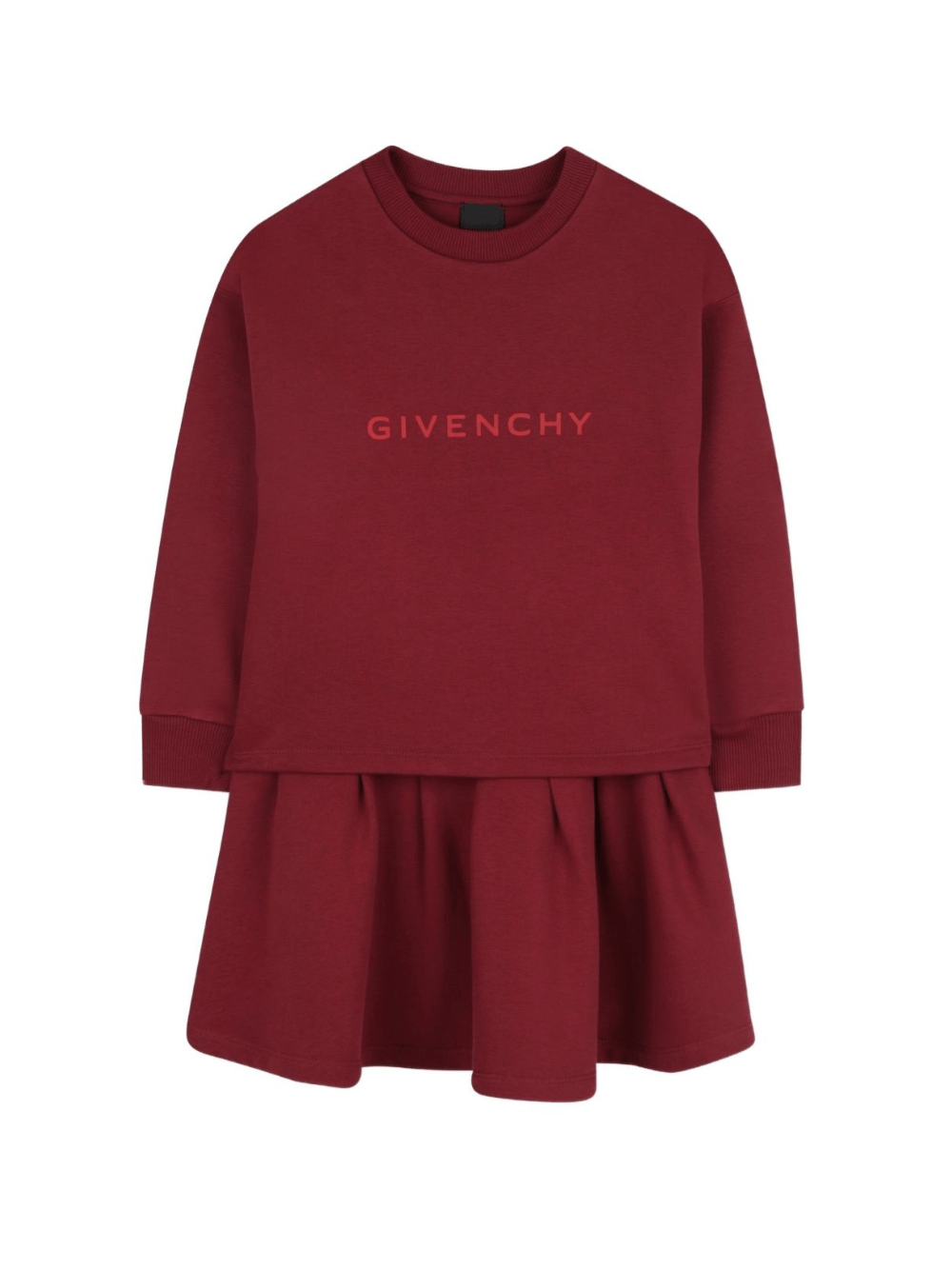 Abito per bambina Givenchy Kids rosso con stampa con logo sul davanti - Rubino Kids