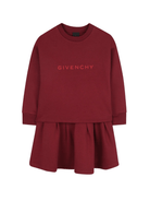 Abito per bambina Givenchy Kids rosso con stampa con logo sul davanti - Rubino Kids