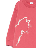 Abito per bambina Il Gufo rosa con ricamo a forma di gatto - Rubino Kids