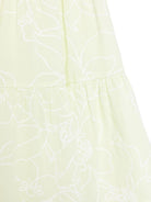 Abito per bambina Il Gufo verde a fiori con maniche corte a palloncino - Rubino Kids