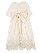 Abito per bambina Jesurum Baby Cà Rezzonico beige con ricamo - Rubino Kids