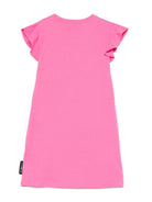 Abito per bambina John Richmond Junior fucsia con logo gommato - Rubino Kids