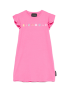 Abito per bambina John Richmond Junior fucsia con logo gommato - Rubino Kids