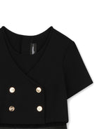Abito per bambina karl Lagerfeld Kids nero con balze - Rubino Kids