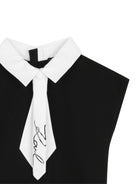 Abito per bambina Karl Lagerfeld Kids nero con gonna plissettata - Rubino Kids