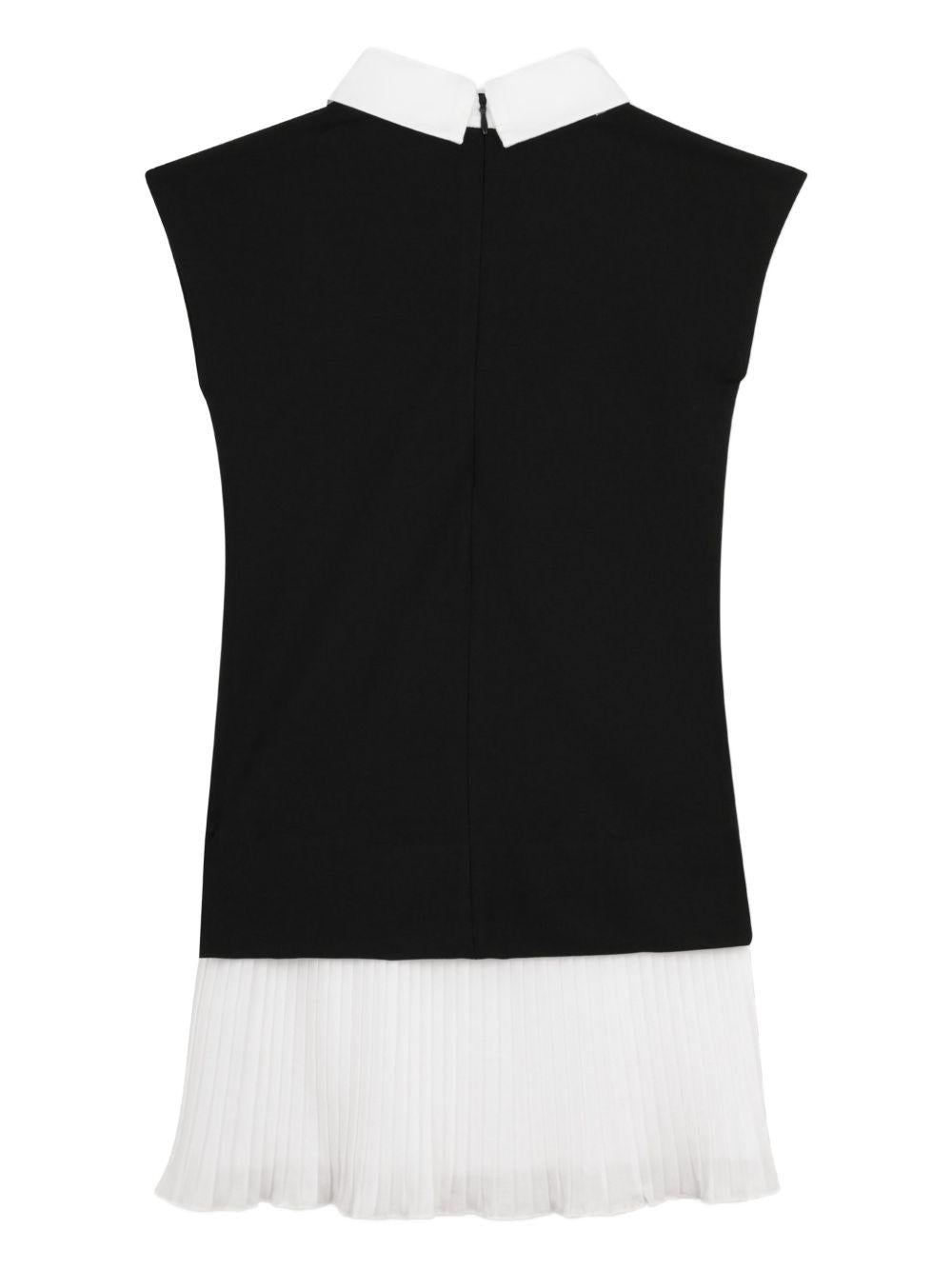 Abito per bambina Karl Lagerfeld Kids nero con gonna plissettata - Rubino Kids