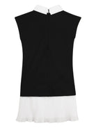 Abito per bambina Karl Lagerfeld Kids nero con gonna plissettata - Rubino Kids