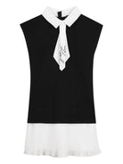 Abito per bambina Karl Lagerfeld Kids nero con gonna plissettata - Rubino Kids